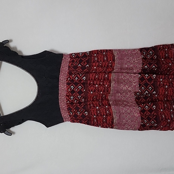 Women's Free People Bohemian Festival Dress, Black/Red, Size 10, EUC - Picture 11 of 14